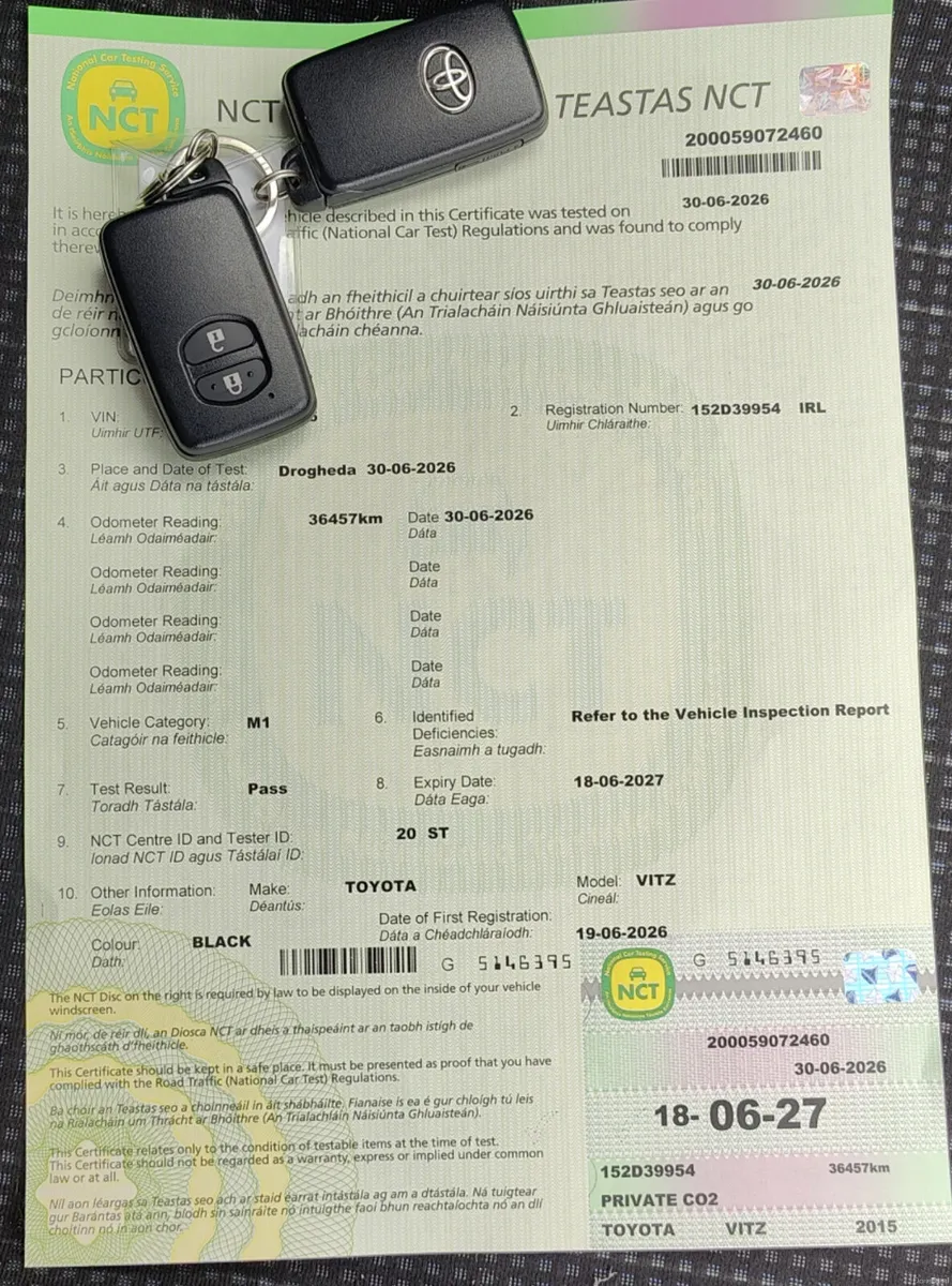 152 Toyota Vitz 1.3 Petrol Automatic- low Milage - Image 2