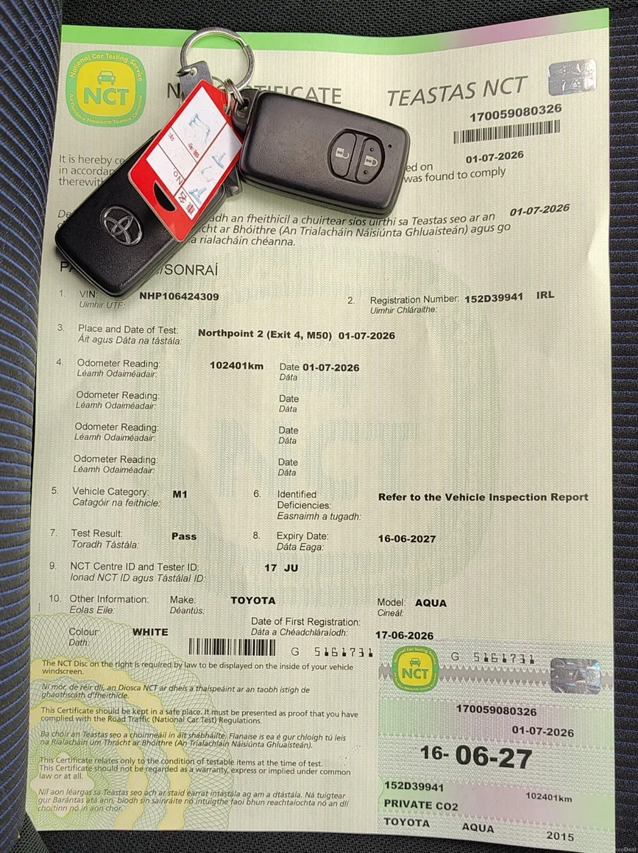 152 Toyota Aqua- 1.5 Petrol Hybrid Self Charging - Image 2
