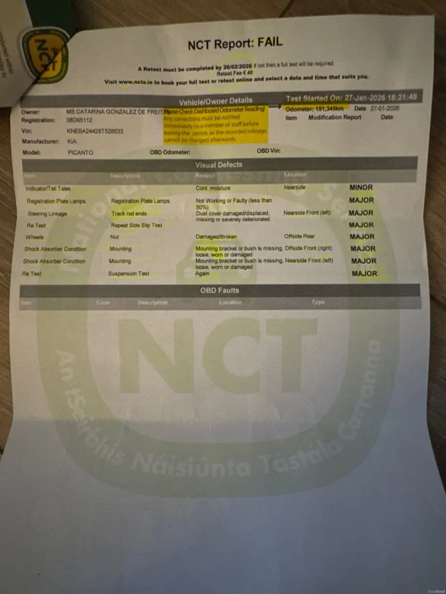Kia Picanto 2008 152k km - 900€ (NCT failed) - Image 3