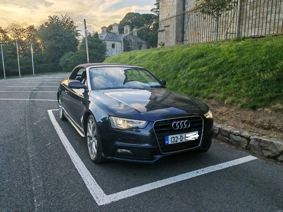 132 Audi A5 Sline Cabriolet black l'ther 2.0d man - Image 2
