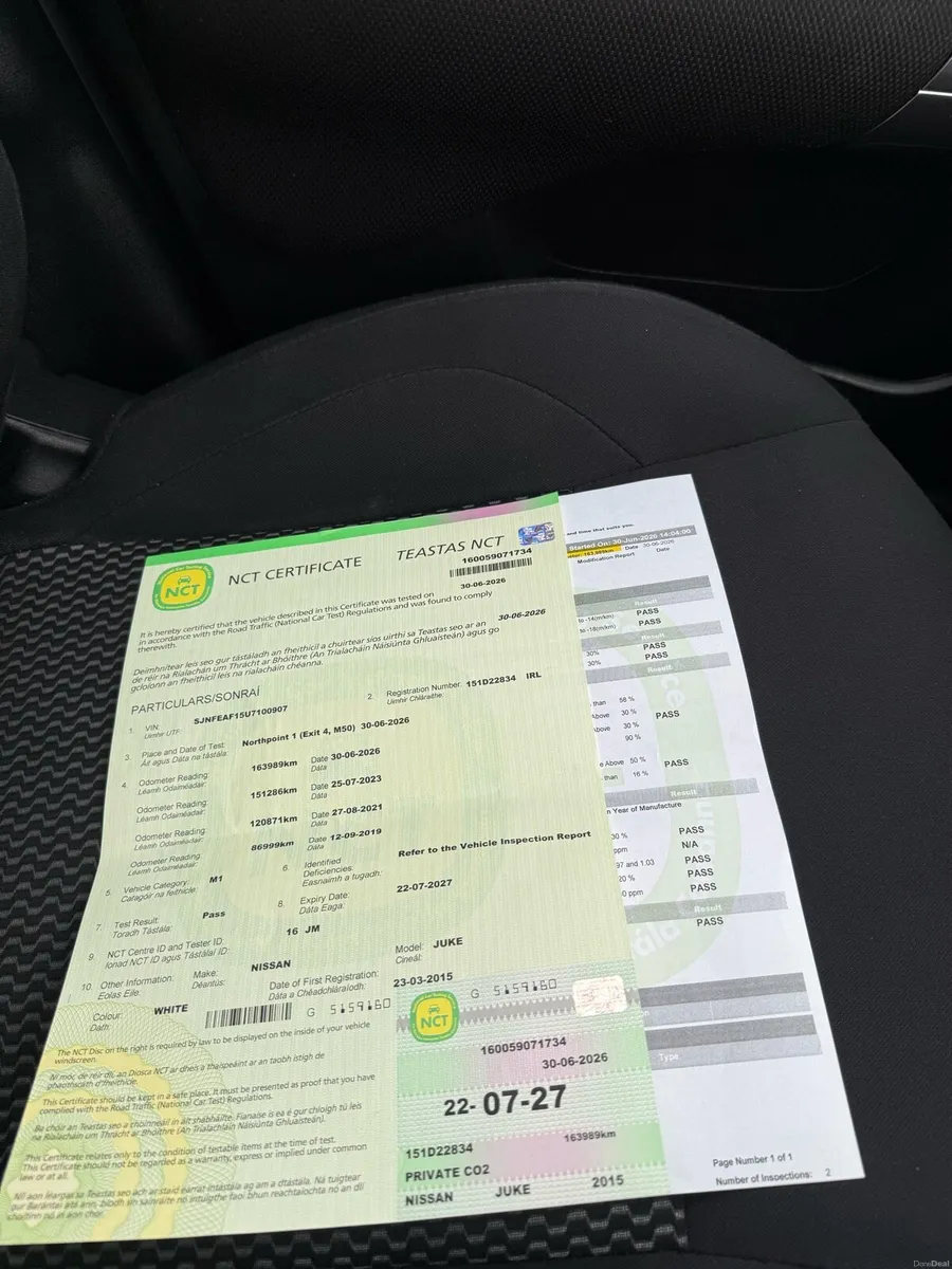 2015 Nissan Juke 1.2 petrol Nct 07/27 - Image 2