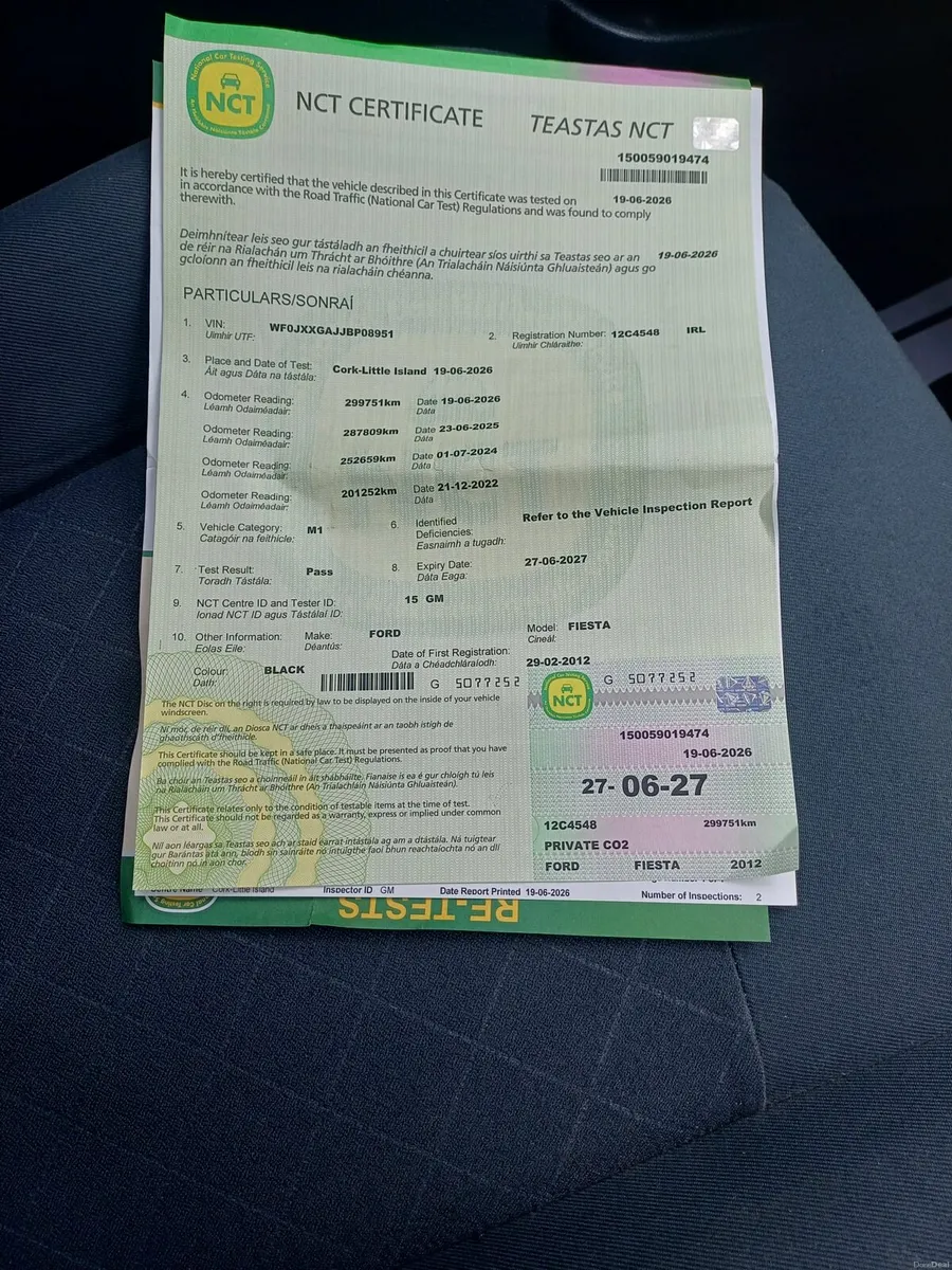 2012 Ford Fiesta, 1.2 Petrol, NCT, 06/27 - Image 2