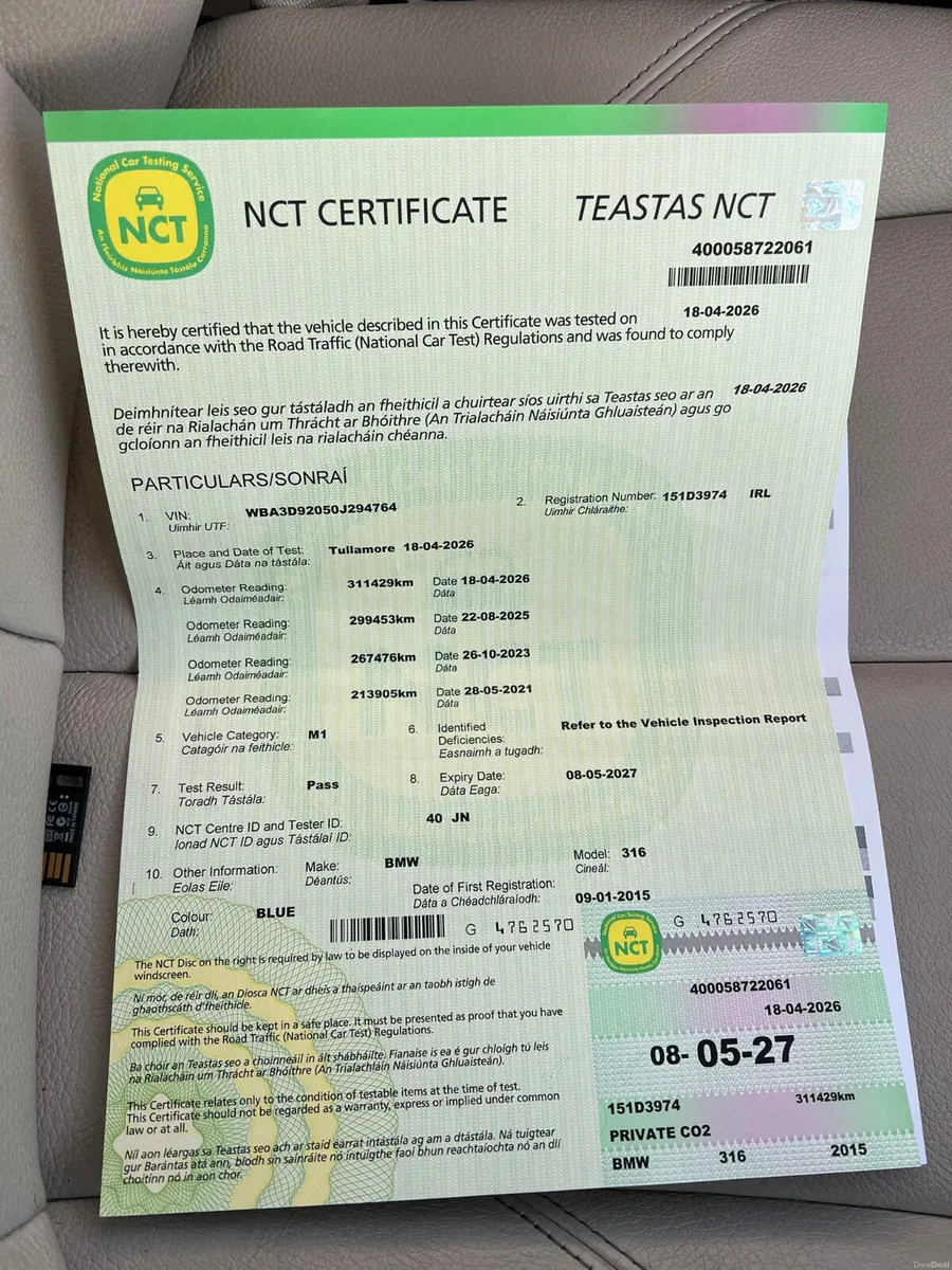 BMW 316D 2015 Automatic new nct 5/27 tax 7/26 - Image 3