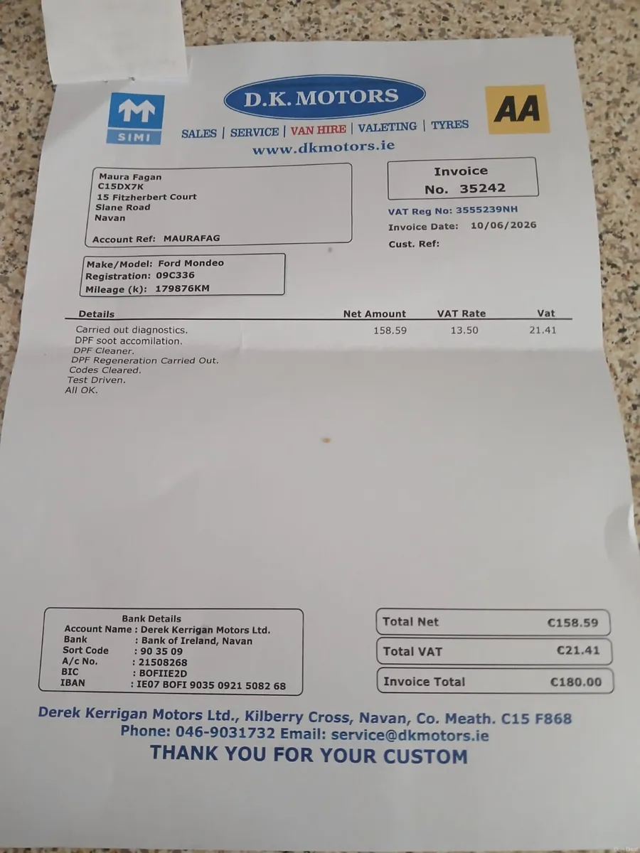 €990 Ford Mondeo 2009 automatic  diesel nct&tax - Image 5
