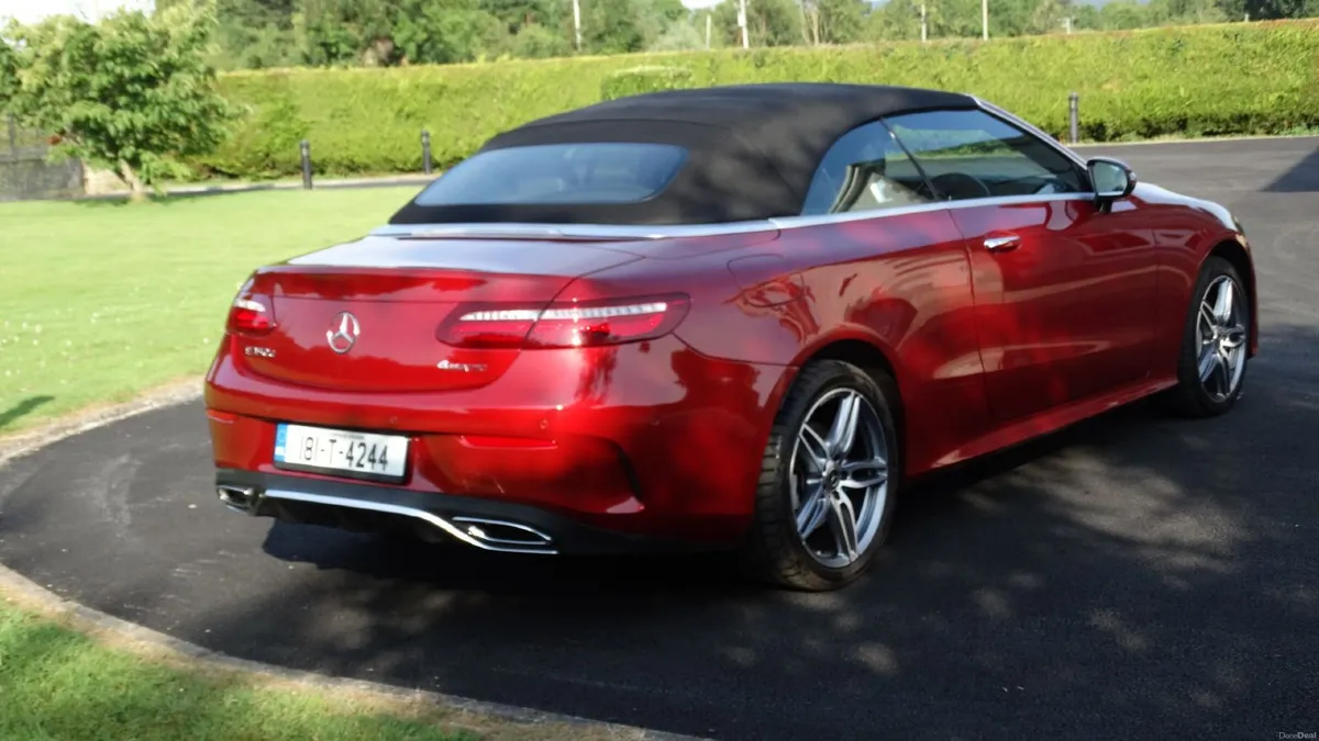 Mercedes E350d 4MATIC Convertible Hyacinth Red - Image 3