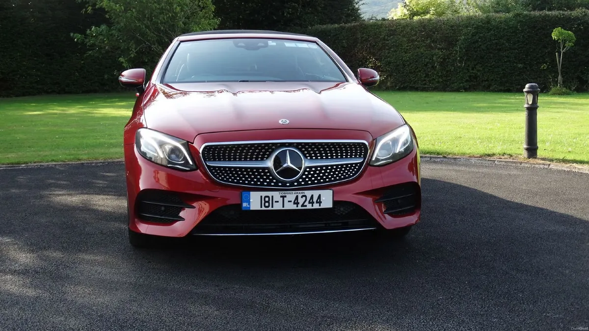 Mercedes E350d 4MATIC Convertible Hyacinth Red - Image 1