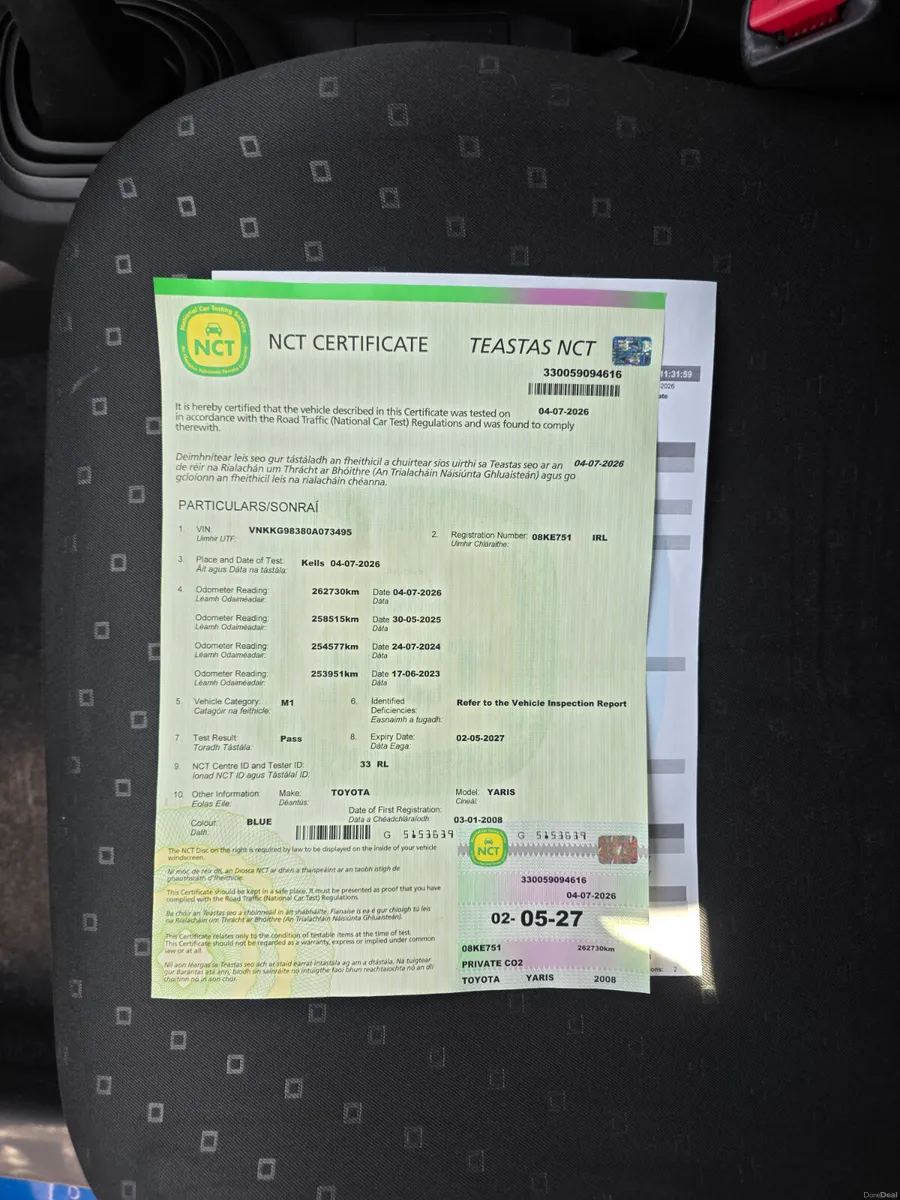 2008 Toyota Yaris 1.0 Petrol Nct 05/2027 - Image 3
