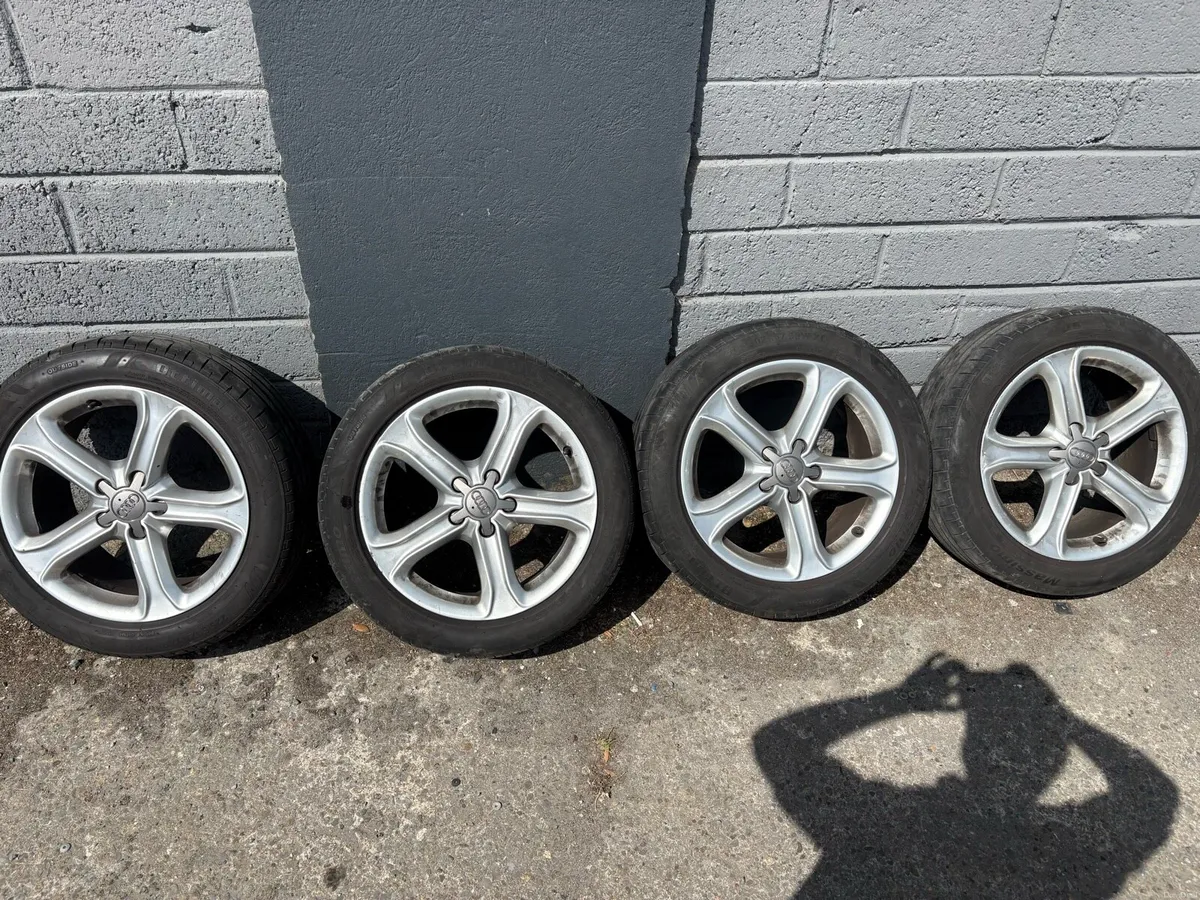 Original Audi A4 alloys with tyres - Image 2