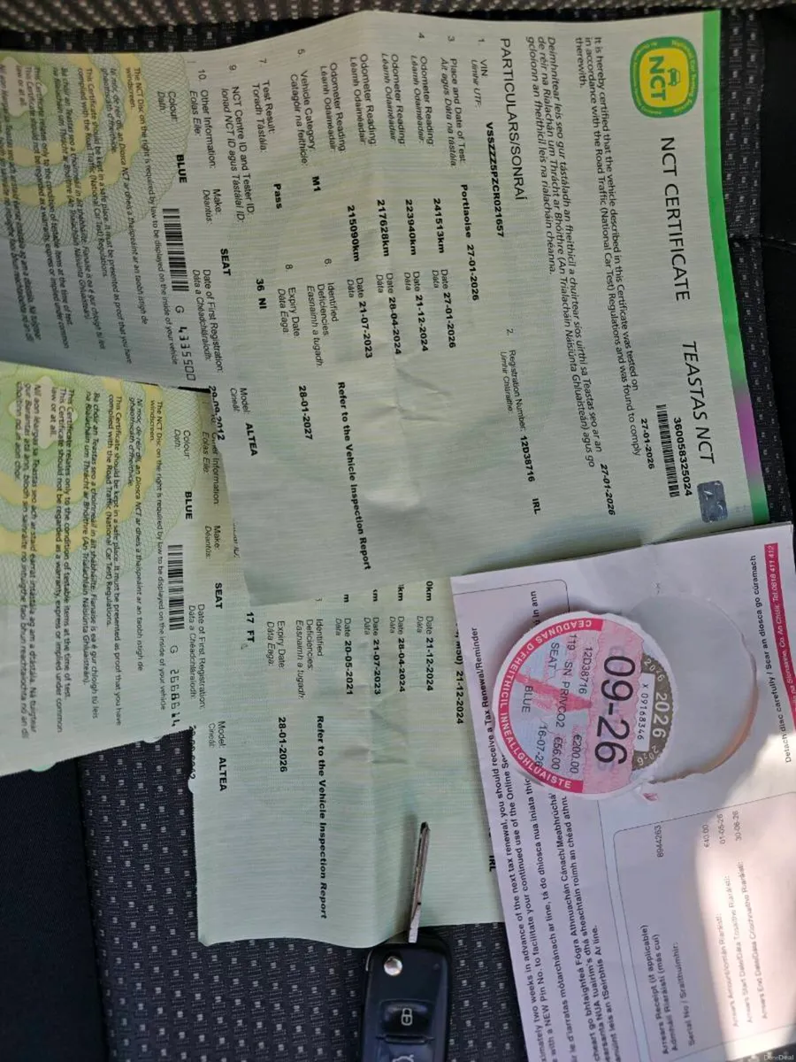 Seat Altea XL  2012  30/09/2026 Tax road - Image 1