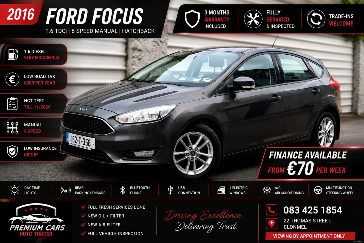 Ford Focus 2016 STYLE , FINANCE, WARRANTY - Image 1
