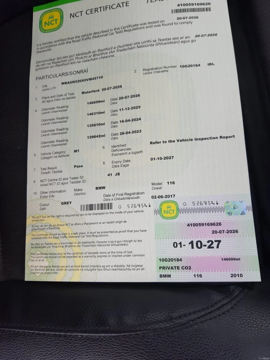 Bmw 1 series , 1.6 Diesel M-sport. NCT 01.10.2027 - Image 5