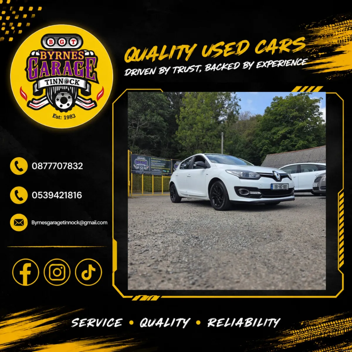 Pearl White Low Mileage Renault Megane - Image 1