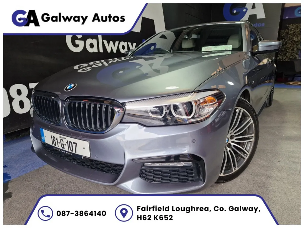 BMW 5-Series 2.0D M SPORT AUTO **SAT NAV, PARKING - Image 1
