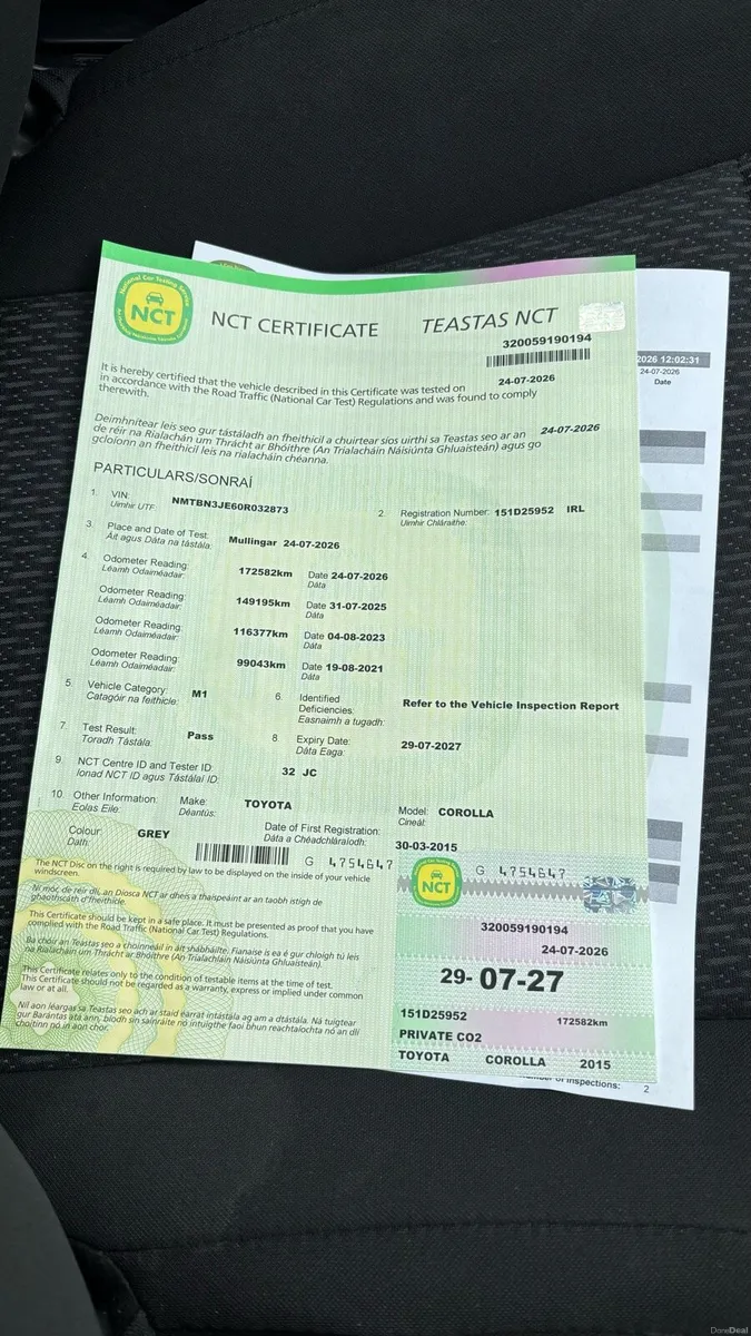 Toyota Corolla 2015 1.4D New NCT 07/2027 - Image 2