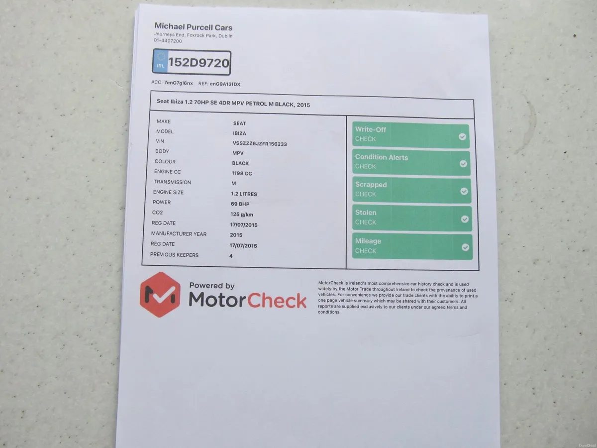 152 SEAT Ibiza 1.2 pet 5dr with FSH & Timing Chain - Image 3