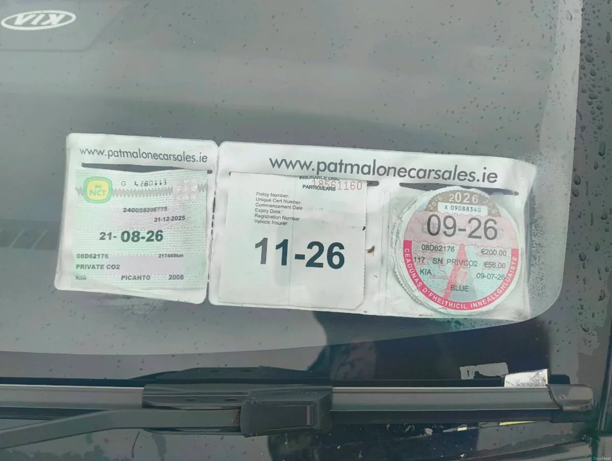 KIA Picanto 1.0 NCT and Tax - Image 6