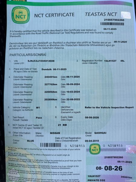 Nissan Qashqai+2 2010 7 seats fresh NCT 371628212