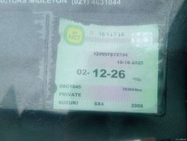 Suzuki SX4 2008 NCT 12/26 376234973