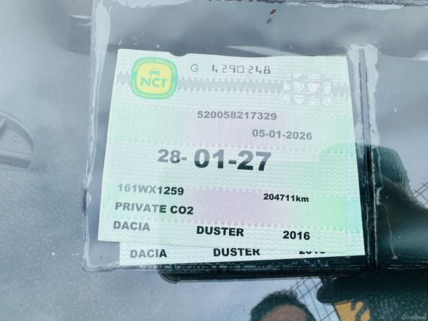 Dacia Duster 2016 Manual  2WD fresh new nct 01/27 377133879