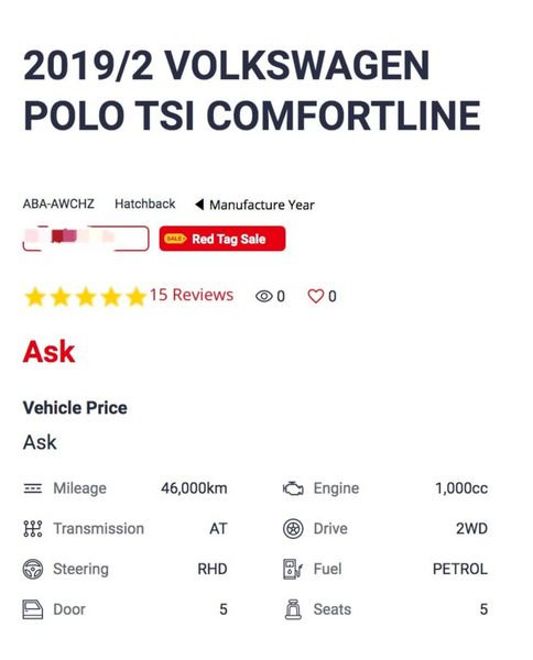 2019 VW POLO 1.0  Automatic TSI comfortline 377307717