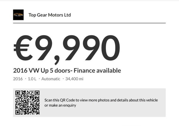 2016 VW Up 5 doors- Finance available 377572591