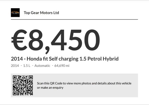 2014 - Honda Fit Self charging 1.5 Petrol Hybrid 377573427