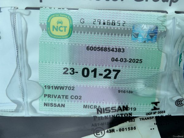 Nissan Micra 2019 NCT 01/27. TAX 07/26 378860356