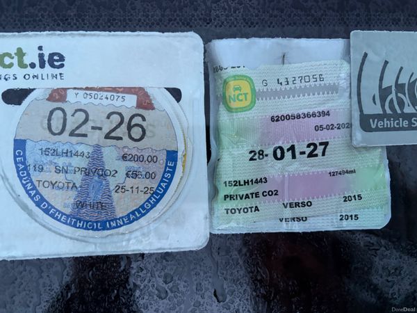 2015 Toyota Verso 1.6 D-4D Nct 01/27 Tax 02/26 379554176