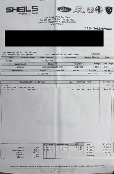 2011 Ford Galaxy 2.0TDI 7 Seat TITANIUM Nct 05/26 380441137