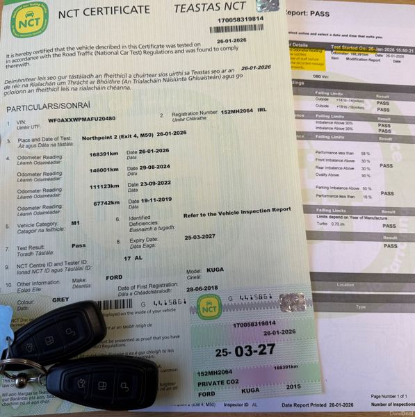 Kuga 2015 ZETEC 2.0 Tdci NEW NCT 03-27 380786099