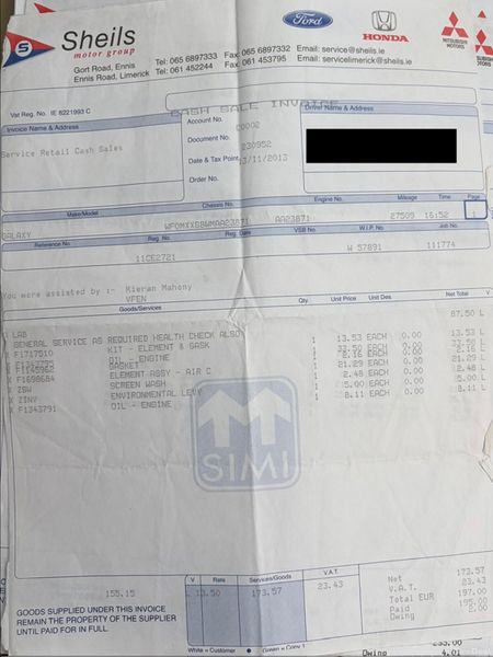 2011 Ford Galaxy 2.0TDI 7 Seat TITANIUM Nct 05/26 380972717