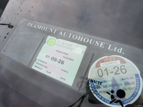 Renault Clio 2016 5DR 1.2 PETROL FRESH NCT 27 381154993