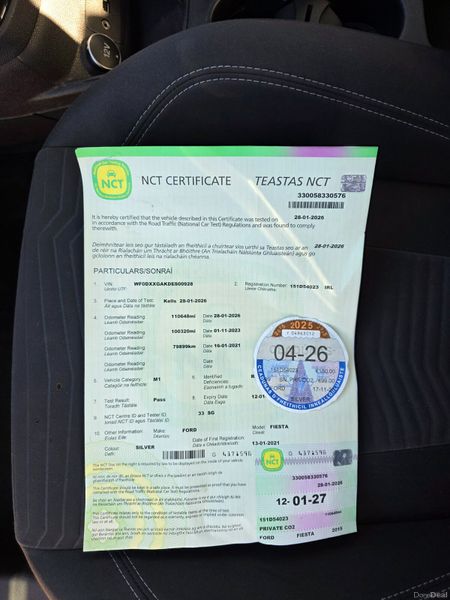 2015 Ford Fiesta Zetec 1.0 New Nct 01/2028 381246949