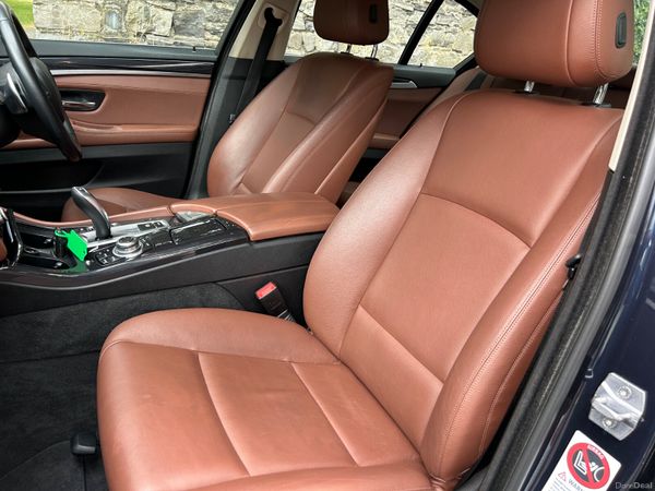 2014 BMW 5 SERIES AUTOMATIC DAKOTA BROWN LEATHER 381259645