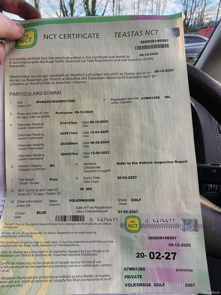 Volkswagen Golf+ 2007, Fresh Nct, Warranty 382582981