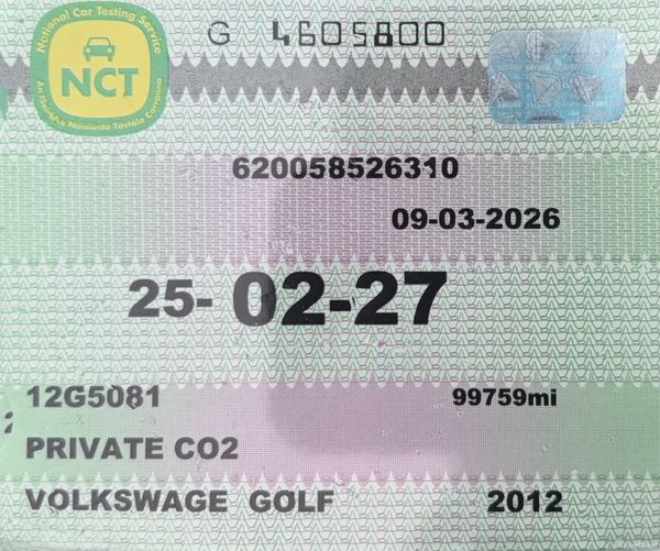 12 Volkswagen Golf 1.6 TDI Nct 02/27 Tax 08/26 383265205