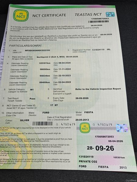 Ford Fiesta 2013 1.2 low mileage only 105klm 384468865