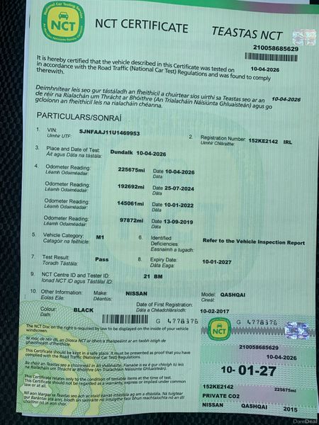 Nissan Qashqai N-tec Nct /1/27 Tax 01/27 384722049