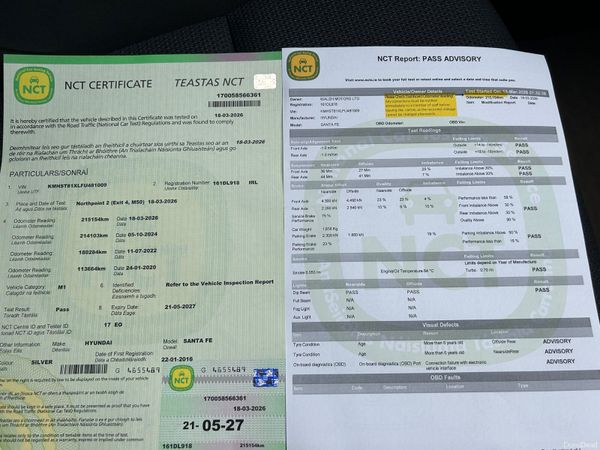 2016 HYUNDAI SANTA FE 7 SEATS NCT MAY 2027 385360517