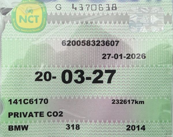 2014 BMW 3 Series 318D 2.0 Nct 03/27 Tax 05/26 385658391