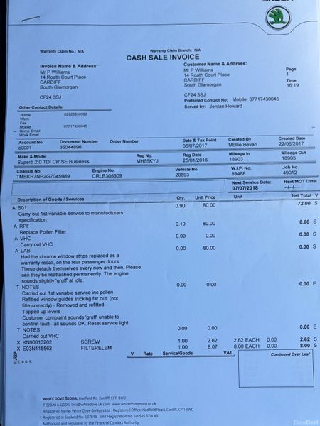 2016 Skoda Superb 2.0 TDI Ambition Nct 05/27 385659619