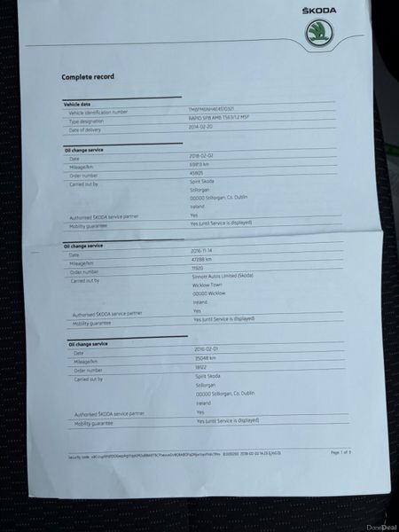 2014 Skoda Rapid 1.2 TSI Ambition Nct 02/27 385679799