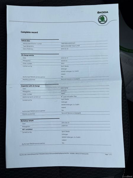 2014 Skoda Rapid 1.2 TSI Ambition Nct 02/27 386129559