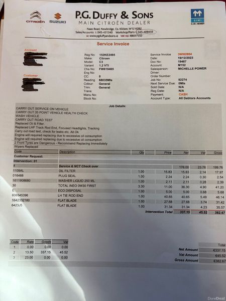 2015 Citroen C3 1.2 VTI VTR+ Nct 01/27 Tax 07/26 386129669