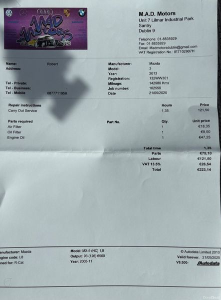 2013 Mazda 3 Executive 1.6D Nct 12/26 Tax 05/26 386375429