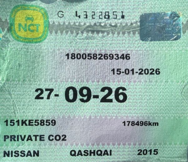 2015 Nissan Qashqai 1.2 DIG-T N-TEC Nct 09/26 386933015