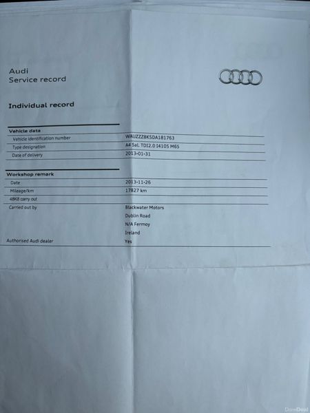 2013 Audi A4 2.0 TDI SE Nct 05/27 Tax 05/26 387666841