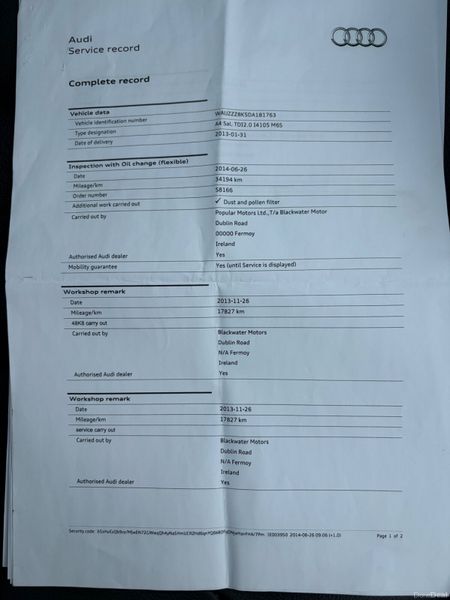 2013 Audi A4 2.0 TDI SE Nct 05/27 Tax 05/26 387666843
