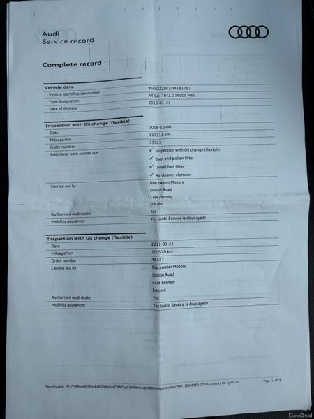 2013 Audi A4 2.0 TDI SE Nct 05/27 Tax 05/26 387666835