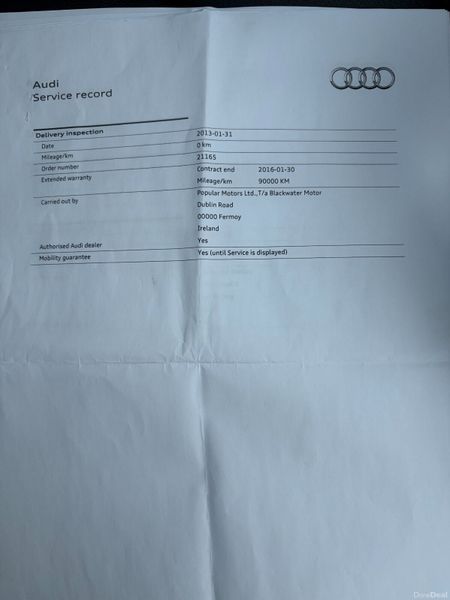 2013 Audi A4 2.0 TDI SE Nct 05/27 Tax 05/26 387904487